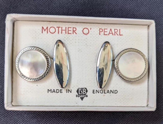 Mother o’pearl cufflinks LSB Sophos