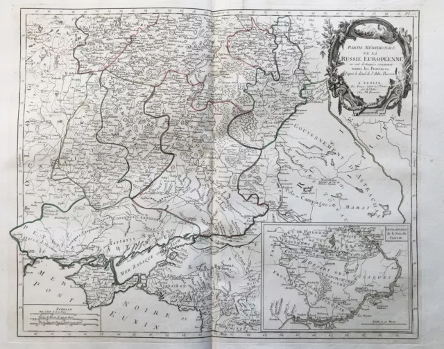 Russia Russland Russie Ukraine Crimea Krim Karte map Santini Kupferstich 1778