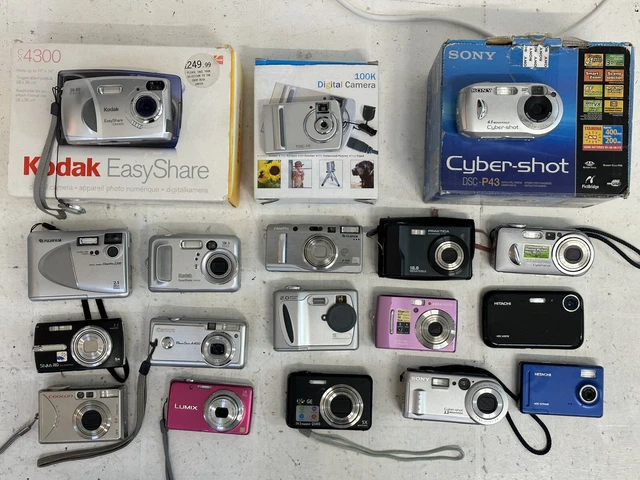Job Lot 18x Digital Cameras (sony,canon,lumix) - untested/spares repairs - 1114