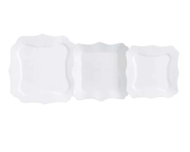 Servizio Tavola Arcopal Luminarc Zelie 18 Pezzi | Opale Bianco | Lavabile In Lavastoviglie E Microonde