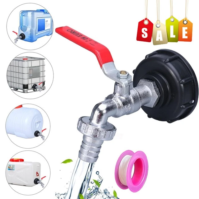 Rubinetto IBC MAJOYLIFE Con Adattatore 3/4 - Accessorio Per Serbatoio 1000L Con Valvola In Ottone - 3