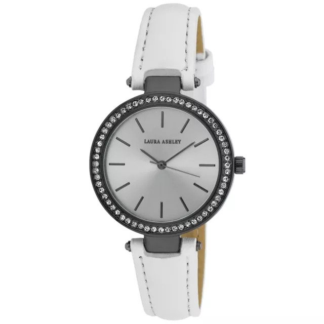 Laura Ashley Women's 32mm Crystal Bezel T-Bar Strap Watch (LA2061)