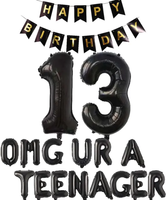 13th Teenager Birthday Party Decorations for Boys Girls, 13th Birthday OMG Ur A
