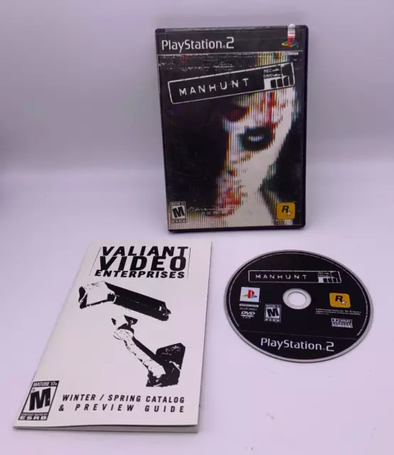 Manhunt Black Label (Sony Playstation 2, 2003) PS2 Complete CIB w/ Manual
