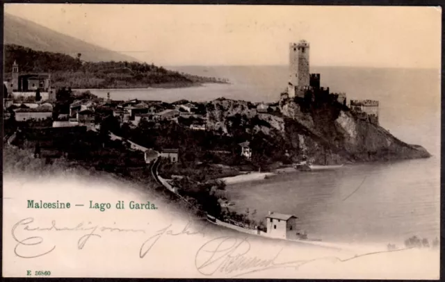Cartolina Malcesine Lago Di Garda Fp Viagg 1905 Prov Verona