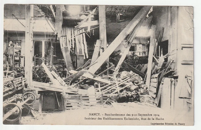 NANCY - Meurthe & Moselle - CPA 54 - Bombardements Guerre - Ets Eschenlohr Hache