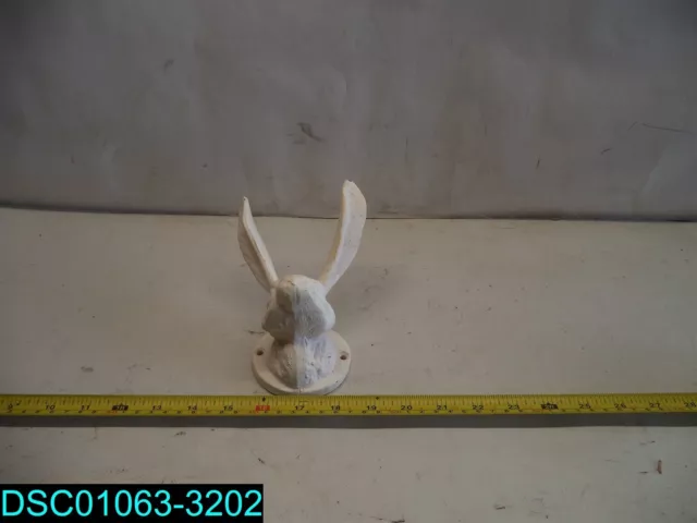 Rabbit Ears Hare Wall Hook Cast Iron Coat Towel Cap Leash Hanger Antique White