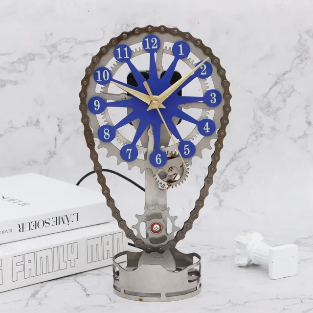 Métal Horloge de bureau Horloge à engrenages rotatifs  Décoration à la maison 3