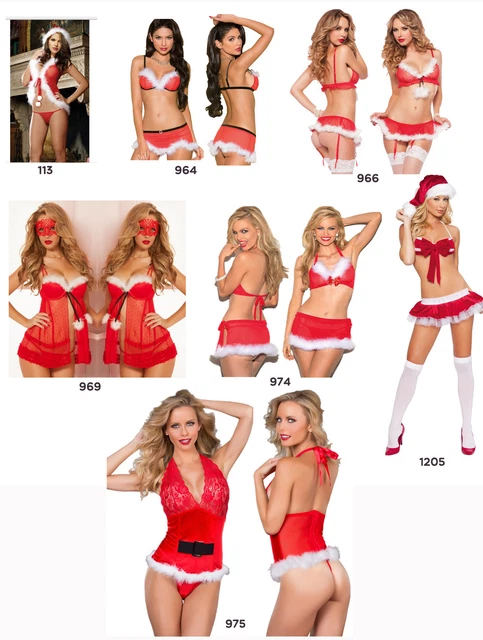 SEXY LADIES CHRISTMAS Lingerie Mrs Santa Xmas Cosplay Fancy Dress Costume  11.99 - PicClick UK