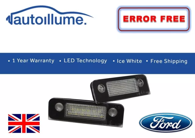 2x Ford Fiesta Mk6 ST ZETEC S ZS LED Number Plate Light Units LP20