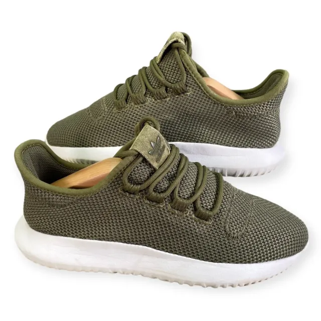 Adidas Tubular Shadow Knit Running Shoes Trainers AC7014 Green Olive Cargo UK 5