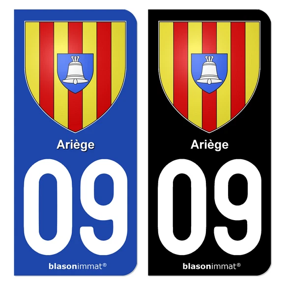 Autocollants Immatriculation Occitanie 12 - Lot De 2 Stickers 10,2x4,6cm - Stickers-Express