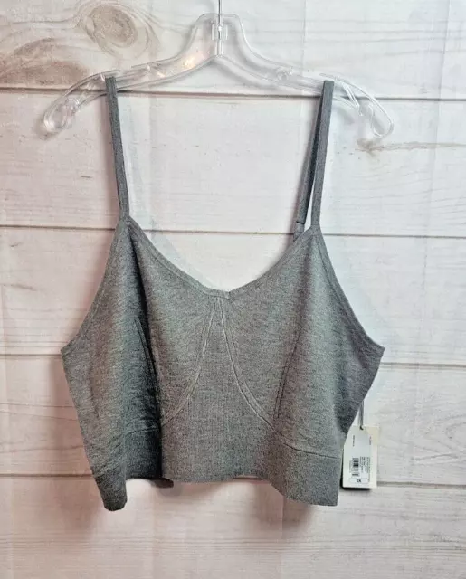 NWT ~ A New Day Tank Top U-Neck Adj Spaghetti Strap Crop ~ Gray ~ Sz: 2X