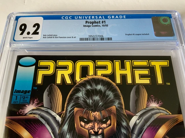 Prophet 1 Cgc 9.2 White Pages Coupon Included Rob Liefeld Image Comics 1993 Aa 2