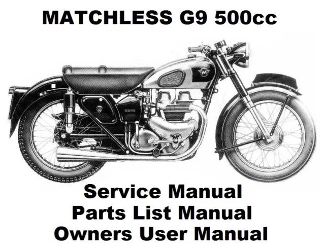 MATCHLESS G9 CLUBMAN 500 Owners Workshop Service Repair Parts Manual PDF files