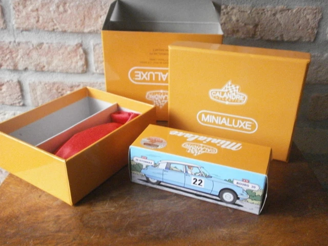 Coffret 60 Ans Minialuxe – Citroën DS19 1955 1/43 – Bleu Gendarmerie & Noir – Édition Limitée
