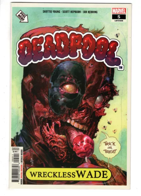 Deadpool #5 (2018) - Grade Nm - Garbage Pail Kids Homage Nic Klein Cover!