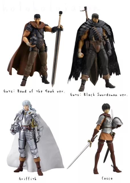 figma " BERSERK " Guts Griffith Casca & Black Swordsman action figure from Japan