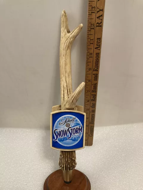 SCHELLS DEER ANTLER SNOWSTORM BEER Draft beer tap handle. MINNESOTA