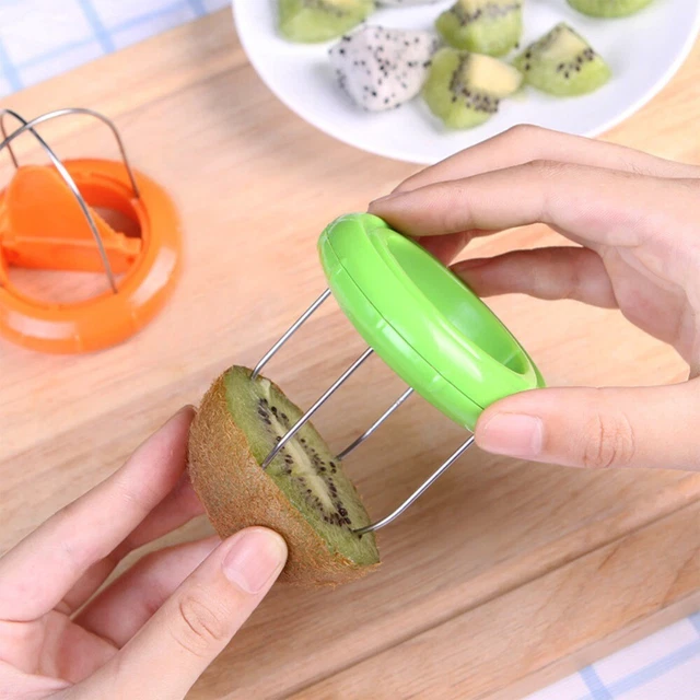3 piezas Gadget Plástico Cuchillo Punteado Acero Inoxidable Mini Pelador Cortador de Kiwi