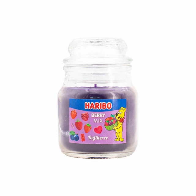 Candela profumata Haribo Berry Mix Mini, candela in vetro, profumo di frutti ...