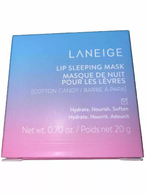 NIB) LANEIGE Lip Sleeping Mask COTTON CANDY SWIRL (20g) Full Size