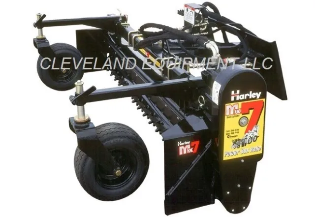 72" HARLEY RAKE ATTACHMENT by PALADIN M6H - HYDRAULIC ANGLE Skid Steer Loader 6'