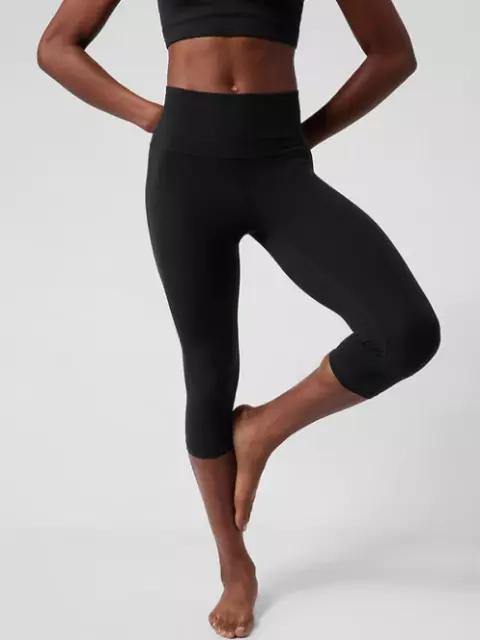 Athleta SP S PETITE Elation Wide Leg Pant, Black Pants SOFT Yoga