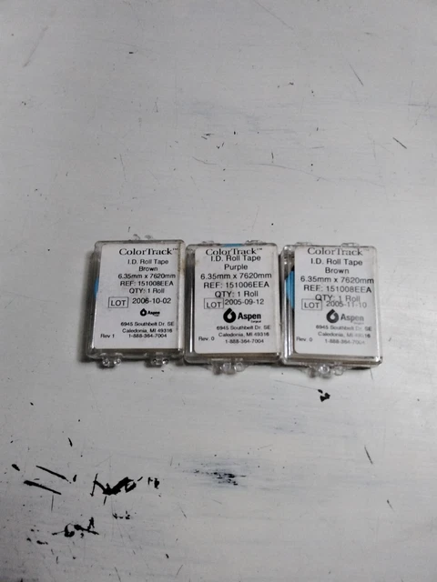 Lot of 3 NEW ColorTrack I.D. roll tape Surgical Instrument marking system
