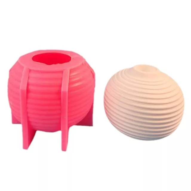 Sphere Stand Molds Striped Sphere Candlestick Molds for DIY Candlestick