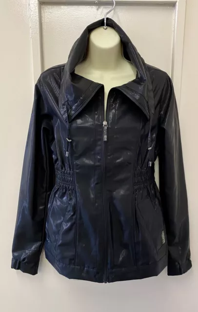 Ladies Calvin Klein Jeans Jacket Coat Raincoat Black Size Medium