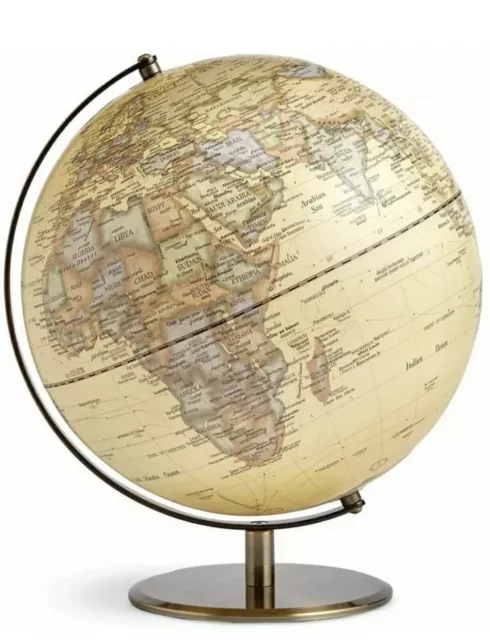 36cm Educational World Globe Large Map Rotating Antique Gold M&S New Xmas Gift