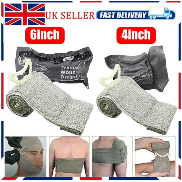 1-20x Israeli Bandage Emergency Trauma Wound Dressing First Aid Compression Band