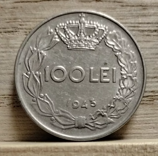 1943 100 Lei Romania Coin