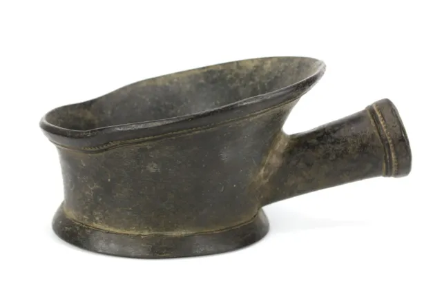 Antique Burmese Bronze Silk Iron, 19th Century Burma Original. 1.7kg. 21cm long