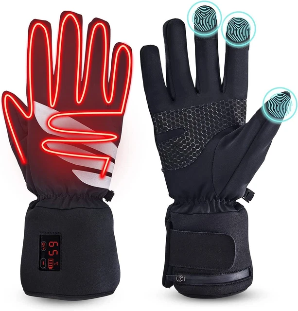 Heated Gloves,Rechargeable Battery Heated Glove Liners for Women Men,Waterproof