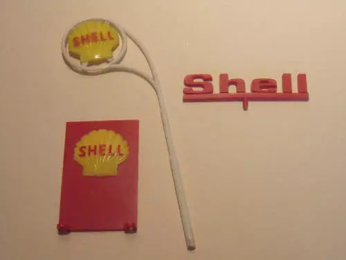 Shell  1/43  Lot  3  Enseignes  Pour  Garage  Station  Mgf  Vroom  No  Depreux