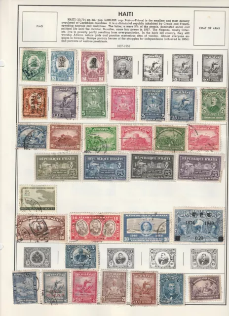 WW Haiti stamps on pages.