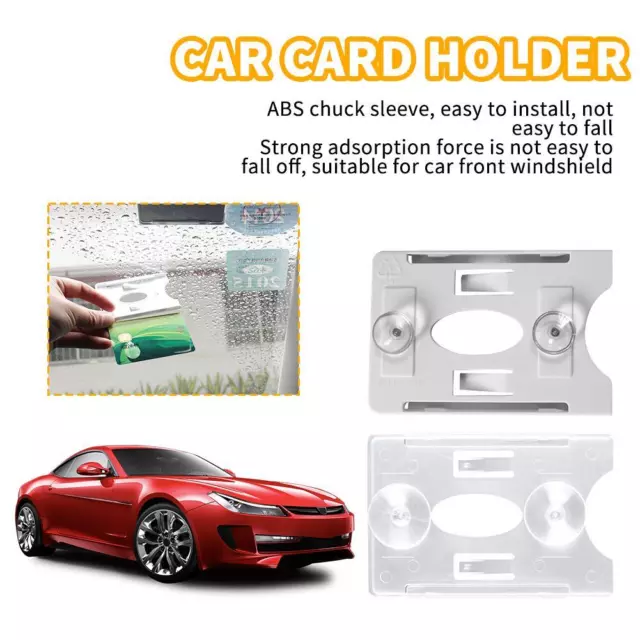 Car Card Sleeve Parking Ticket Clip Auto Fastener Card Bill Holder Mount UK 3