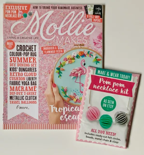 Mollie Makes Magazine Issue #70 With Crochet Flower Garland Kit
