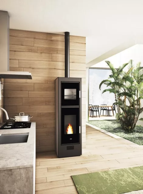 Stufa forno  pellet EVA CALOR BISCOTTO 8kW ventilata con canalizzazione Select