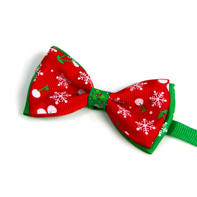 Christmas Dog Cat Pet Puppy Bowknot Necktie Collar snow pattern