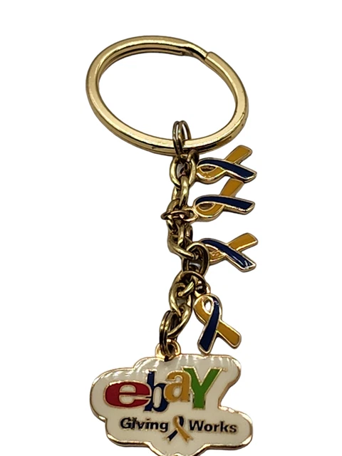 eBay Giving Works Official Keychain Key Tag Logo 2 inch Keyring Charm Pendant