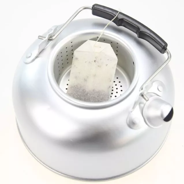 Stainless Steel Camp Kettle 950 ml with Tea Strainer Camping Travel Lightweight 2