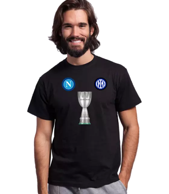 T-shirt Uomo Bambino Napoli Inter Amala Internazionale Supercoppa Italia Finale
