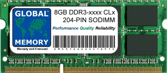 Kit RAM 16GB (2x8GB) DDR3 SODIMM 204-pin - 1333/1600/1866MHz, Pour PC Portable, Neuf à Vie