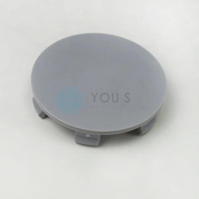 4 Hub Caps with Silver Silicone Stickers 60,0 - 56,0 MM