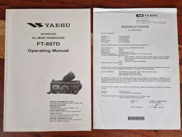 Mode d'emploi Yaesu FT-897D manuel d'instruction notice radio télécommunication