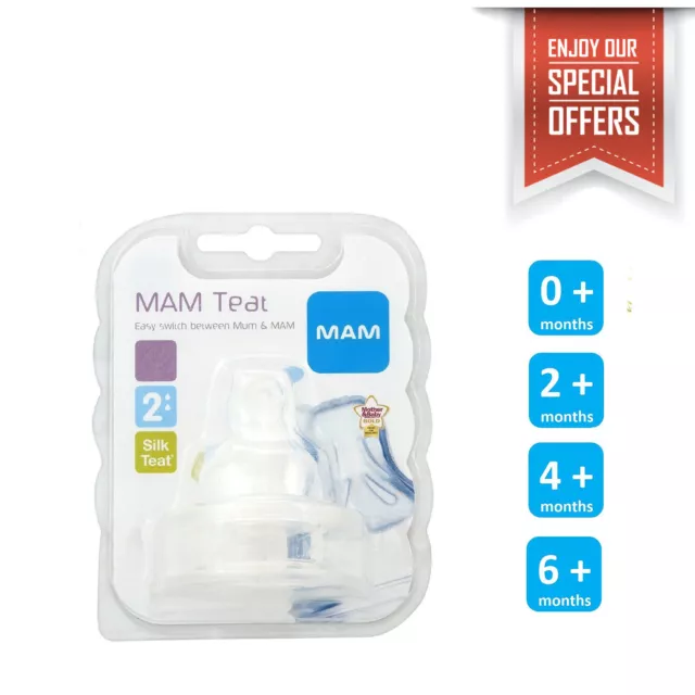 MAM Teats for Baby Bottles (Multiple Size Available)