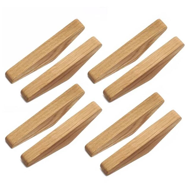 Wood Clothes Hanger Wall Mounted Coat Hook Decorative Key Holder Hat Scarf